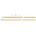 Apšvietimas. Lempos, LED lemputės, LED juostos. LED juostos, LED profiliai. LED juosta 7W/m COB NANO 3000K IP20 3mm COB-3MM-WW384  kaina