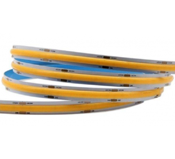 Apšvietimas. Lempos, LED lemputės, LED juostos. LED juostos, LED profiliai. LED juosta Bona COB DW 5W 24V IP20 8mm 5m 