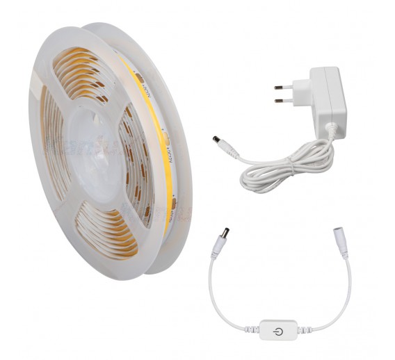 Apšvietimas. Lempos, LED lemputės, LED juostos. LED juostos, LED profiliai. LED juosta COB SET 3 m DIM-WW 