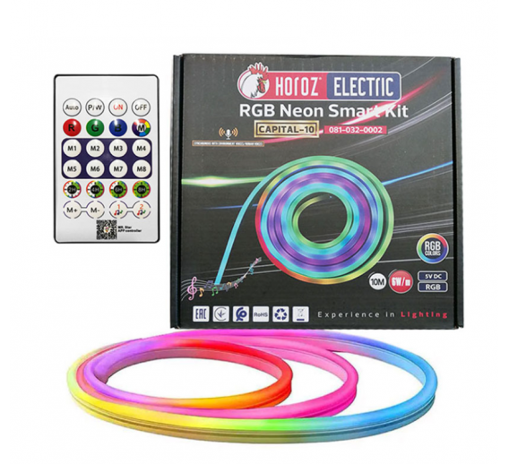 Apšvietimas. Lempos, LED lemputės, LED juostos. LED juostos, LED profiliai. LED juostos rinkinys CAPITAL 10W IP65 RGB 5m 