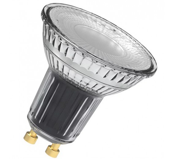 Apšvietimas. Lempos, LED lemputės, LED juostos. LED lemputės. LED lempos GU10 cokoliu. LED lemputė 7,9W/930 GU10 120D OSRAM 
