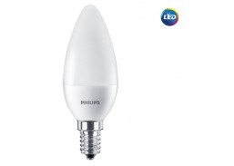 Apšvietimas. Lempos, LED lemputės, LED juostos. LED lemputės. LED lemputės E14 cokoliu. Led lemputė 7W E14 Philips 4000K 