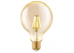 Apšvietimas. Lempos, LED lemputės, LED juostos. LED lemputės. LED lemputės E27 cokoliu. LED lemputė EGLO 4W 2200K E27 G95 amber 