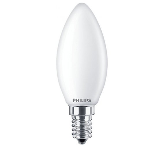 Apšvietimas. Lempos, LED lemputės, LED juostos. LED lemputės. LED lemputės E14 cokoliu. LED lemputė Philips 6,5W/827 E14 B35 