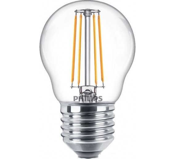 Apšvietimas. Lempos, LED lemputės, LED juostos. LED lemputės. LED lemputės E27 cokoliu. LED lemputė Philips classic 4.3 W 