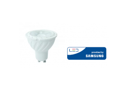 Apšvietimas. Lempos, LED lemputės, LED juostos. LED lemputės. LED lempos GU10 cokoliu. LED lemputė SAMSUNG 6,5W 3000K GU10 