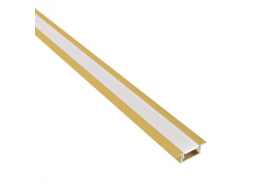 Apšvietimas. Lempos, LED lemputės, LED juostos. LED juostos, LED profiliai. LED profilis INLINE aukso spalvos 