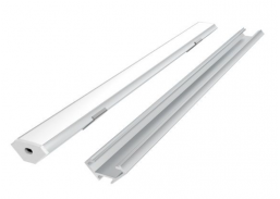 Apšvietimas. Lempos, LED lemputės, LED juostos. LED juostos, LED profiliai. LED profilis kampinis LEDline 2m 203648 