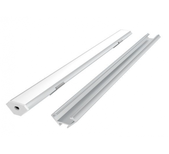 Apšvietimas. Lempos, LED lemputės, LED juostos. LED juostos, LED profiliai. LED profilis kampinis LEDline 2m 203648 