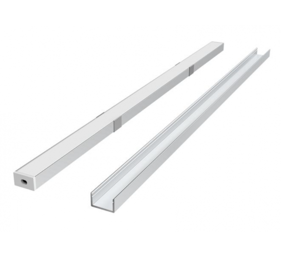 Apšvietimas. Lempos, LED lemputės, LED juostos. LED juostos, LED profiliai. LED profilis paviršinis LEDline 2m 203617 