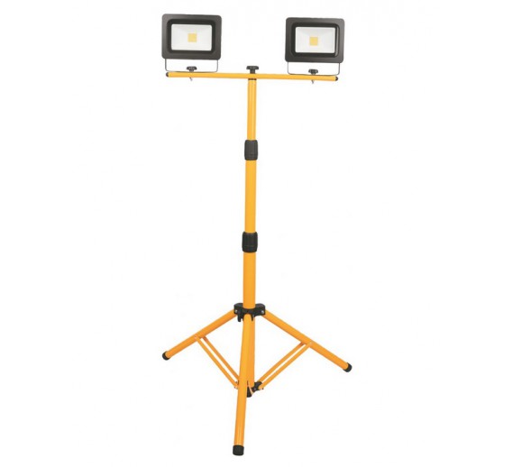 Apšvietimas. Lempos, LED lemputės, LED juostos. LED juostos, LED profiliai. Led prožektorius ant stovo 2x30W IP65 