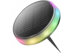 Apšvietimas. Lauko šviestuvai. LED saulės šviestuvas RGB 0,6W IP65 3,7DC