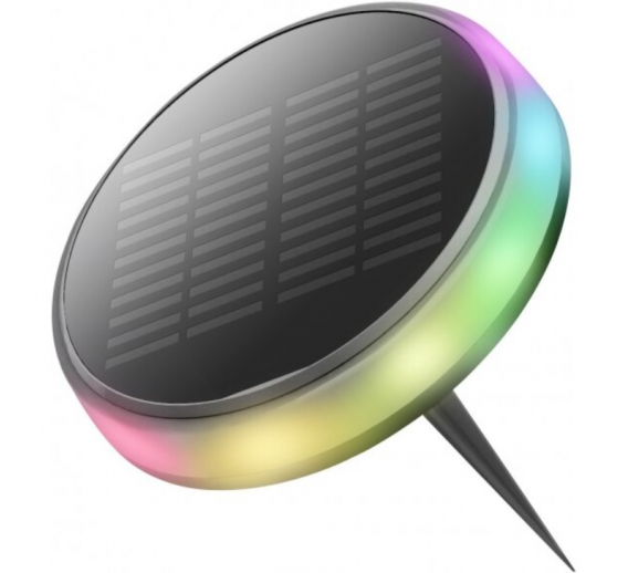 Apšvietimas. Lauko šviestuvai. LED saulės šviestuvas RGB 0,6W IP65 3,7DC
