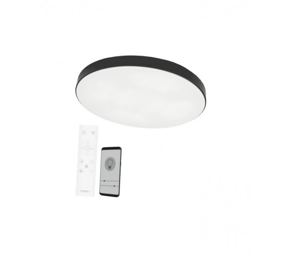 Apšvietimas. Sienų ir lubų šviestuvų katalogai. LED šviestuvas  BOSTON 96W, 60cm, juodas 