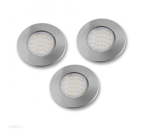 Apšvietimas. Įmontuojami šviestuvai. LED šviestuvas GTV 1.5W 230V 3vnt. 