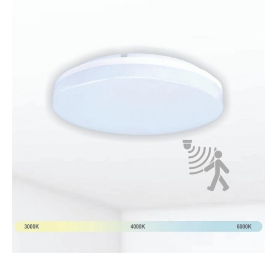 Apšvietimas. Sensoriniai šviestuvai. LED šviestuvas RIOSENSO TOPE 18W IP54 