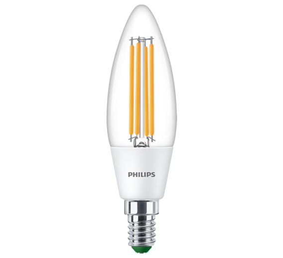 Apšvietimas. Lempos, LED lemputės, LED juostos. LED lemputės. LED lemputės E14 cokoliu. Lempa B35 2.3W/830 E14  Philips 