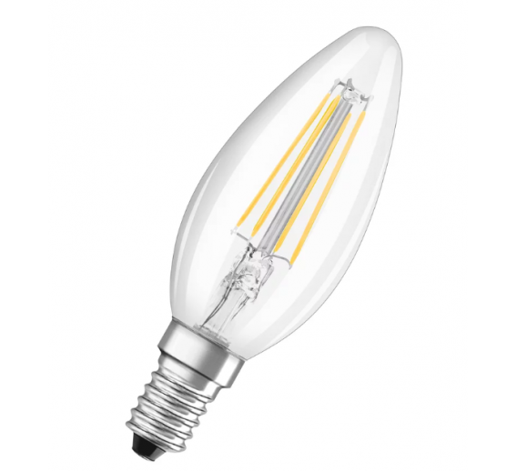 Apšvietimas. Lempos, LED lemputės, LED juostos. LED lemputės. LED lemputės E14 cokoliu. Lempa LED 4W/840 Osram 