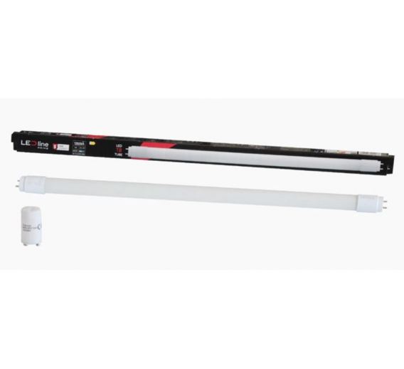 Apšvietimas. Lempos, LED lemputės, LED juostos. LED lemputės. LED lempos T8. Lempa LED line 9W/4K 0,6 m 202061 