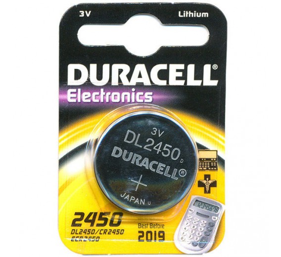 Elektronikos prekės. Elementai - baterijos. Ličio baterija CR2450 3V Duracell 