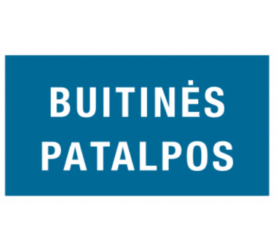 Darbo saugos prekės. Saugos ženklai, aptvėrimo juostos. Lipdukas buitinės patalpos 130x230 mm 
