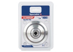 Darbo įrankiai. Įrankių priedai. Šlifavimo medžiagos. Padai, įtaisai šlifavimo medžiagoms. Lipnus šlifavimo padas d-100 mm, aliuminis, SPECIALIST+ 