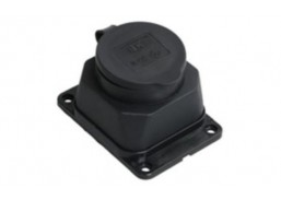 Lizdas su blykste IEK OMEGA IP44 juodas 