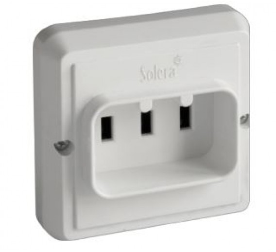 Elektros prekės. Instaliacinės medžiagos, gofros, dėžutės. Kištukai, lizdai. Lizdas tripolis 6827 25A/250V baltas p/t 