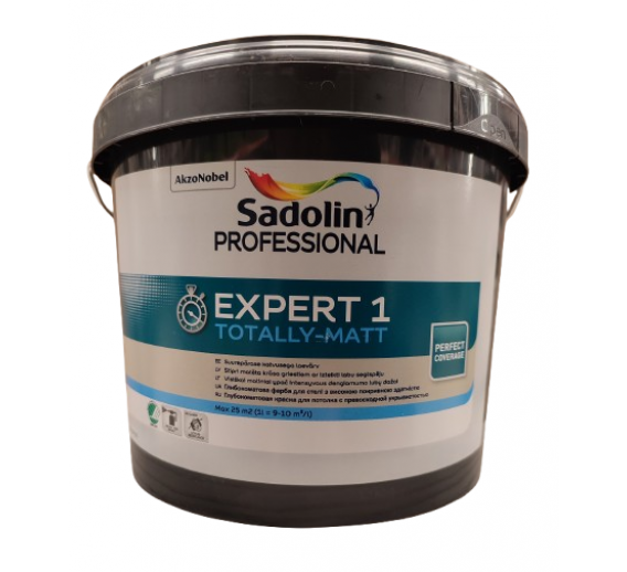 Dažai. Dažai, dažymo įrankiai, dažymo juostos. Lubų dažai. Lubų dažai Sadolin PROFESSIONAL Expert-1 BW balti 2,5 l 