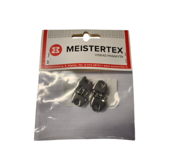 Tvirtinimo detalės. Karabinai, suspaudėjai, tempikliai. Lyno suspaudėjai. Lyno suspaudėjas 3 mm 4 vnt 