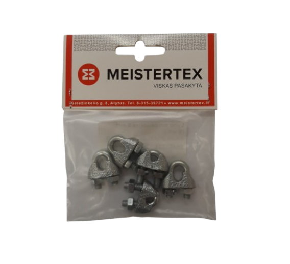 Tvirtinimo detalės. Karabinai, suspaudėjai, tempikliai. Lyno suspaudėjai. Lyno suspaudėjas 5 mm, 5 vnt 