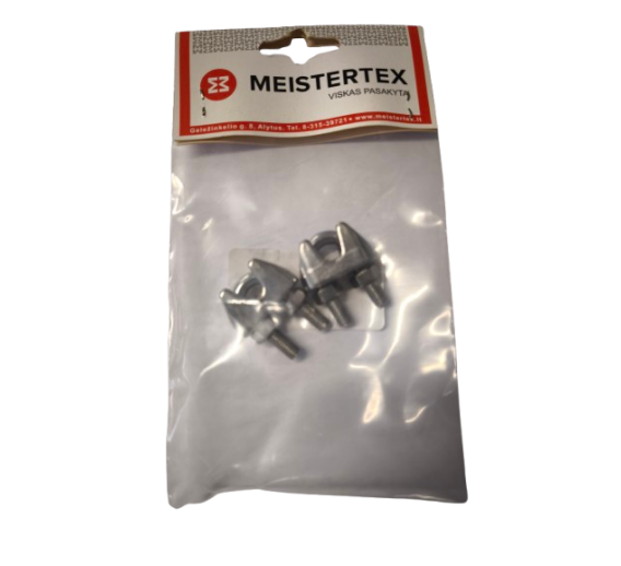 Tvirtinimo detalės. Karabinai, suspaudėjai, tempikliai. Lyno suspaudėjai. Lyno suspaudėjas 6 mm 2 vnt 