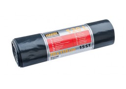Švaros prekės. Šiukšlių maišai, tinkliniai maišai. Maišai Flex Extra 120 ltr 15 vnt 
