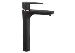 Santechnikos prekės. Vonios įranga. Maišytuvai, dušo komplektai. Praustuvo maišytuvai. Maišytuvas aukštas Ferro Algeo Black 