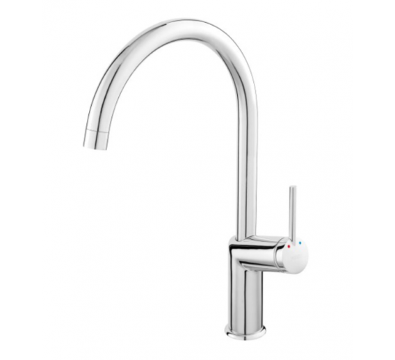 Santechnikos prekės. Vonios įranga. Maišytuvai, dušo komplektai. Virtuvės maišytuvai. Maišytuvas FERRO CUMULUS aukštu snapu