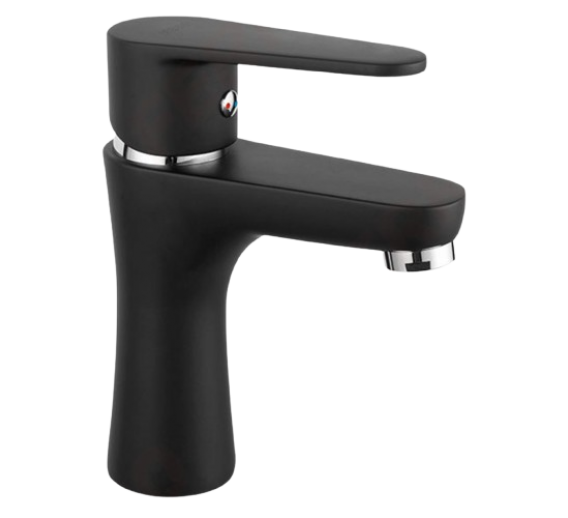 Santechnikos prekės. Vonios įranga. Maišytuvai, dušo komplektai. Praustuvo maišytuvai. Maišytuvas praustuvui Ferro Algeo BAG2BL juodas 