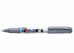 Darbo įrankiai. Mechaniniai įrankiai. Žymėjimo įrankiai - pieštukai, žymekliai, markeriai. Markeriai. Markeris Dura-Ink15 fine sidabrinis, 1 mm 