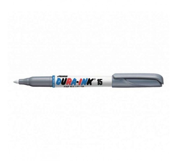 Darbo įrankiai. Mechaniniai įrankiai. Žymėjimo įrankiai - pieštukai, žymekliai, markeriai. Markeriai. Markeris DURA-INK15 sidabras 1mm 