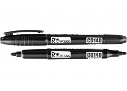 Darbo įrankiai. Mechaniniai įrankiai. Žymėjimo įrankiai - pieštukai, žymekliai, markeriai. Markeriai. Markeris juodas dvigubas, 42-C0140  1-2 mm  