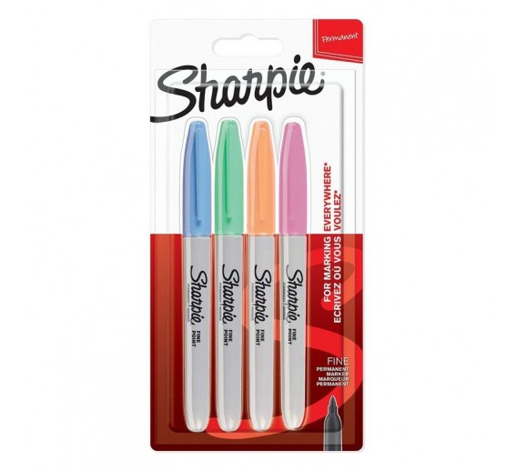 Darbo įrankiai. Mechaniniai įrankiai. Žymėjimo įrankiai - pieštukai, žymekliai, markeriai. Markeriai. Markerių rinkinys 4 vnt. Sharpie 09-2065402 