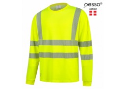 Marškinėliai PESSO HI-VIS ilgomis rankovėmis geltoni, L 