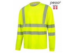 Darbo saugos prekės. Darbo drabužiai. Džemperiai, marškinėliai ilgomis rankovėmis. Marškinėliai PESSO HI-VIS ilgomis rankovėmis geltoni, XL 