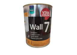 Dažai. Dažai, dažymo įrankiai, dažymo juostos. Vandeniniai dažai. Matiniai sienų dažai VIVACOLOR Wall 7 A 0.9l 