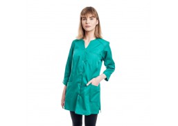 Darbo saugos prekės. Darbo drabužiai. Chalatai, puschalačiai. Medicininis chalatas žalias