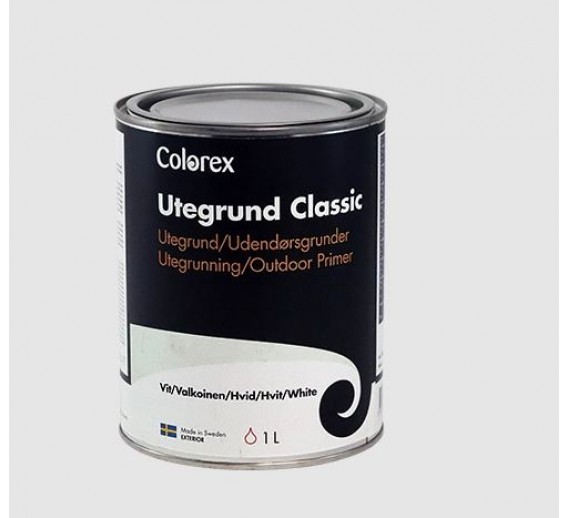 Dažai. Medienos apsaugos ir dekoravimo priemonės. Medienos dažai ir dažyvės. Dažai medienai. Medienos gruntiniai dažai Colorex Utegrund Classic bazė A 1l 