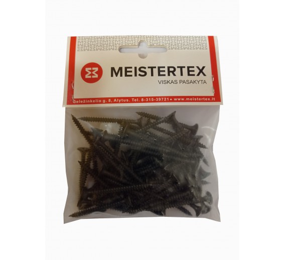 Tvirtinimo detalės. Medsraigčiai, savisriegiai, savigręžiai. Medsraigčiai gipso plokštėms į metalą. Medsraigtis į metalą GKP 3.5 x 35 50 vnt 