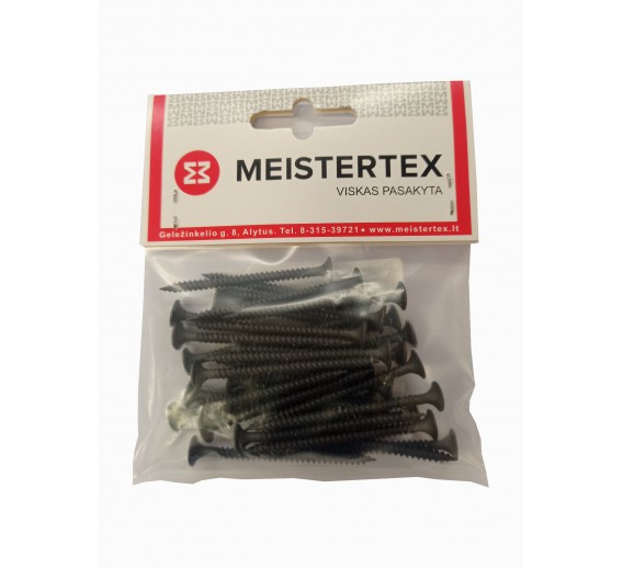 Tvirtinimo detalės. Medsraigčiai, savisriegiai, savigręžiai. Medsraigčiai gipso plokštėms į metalą. Medsraigtis į metalą GKP 3.5x51 30 vnt 