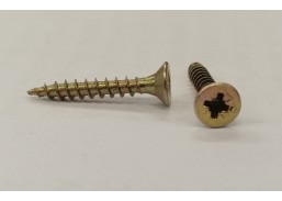 Tvirtinimo detalės. Medsraigčiai, savisriegiai, savigręžiai. Medsraigčiai PZ galvute geltoni/balti. Medsraigtis įl. g. 3x16 geltonas 