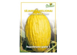 Sodo ir daržo prekės. Sėklos, daigyklos, durpinės tabletės. Cukinijos, moliūgai, baklažanai. Melionas Napoletano giallo 3 2.25g 