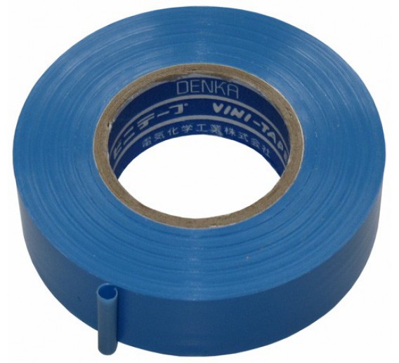Elektros prekės. Laidai ir kabeliai. Izoliacija laidams ir kabeliams. Mėlyna izoliacinė juosta Vini Tape 0,13x19 mm, 20m 